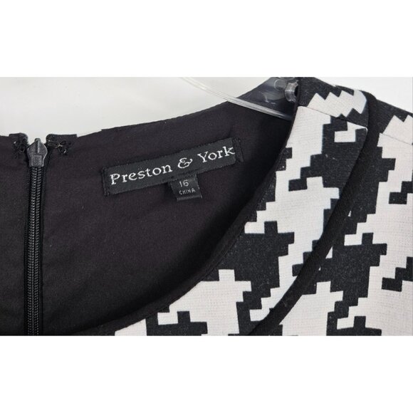 Preston & York Black and White Houndstooth Dress - Picture 3 of 4